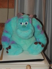 Disney Store Monsters Inc SULLY Plush 12" Sitting Blue Purple Super Soft Toy