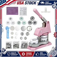 3-in-1 Button Maker Machine 1"/1.25"/2.25" DIY Badge Pin Press Kit 300 Parts