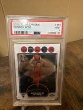 2008-09 Topps Chrome Derrick Rose #181 PSA 9 Chicago Bulls NBA Rookie Card. rookie card picture