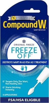 Compound W Freeze Off Wart Remover Common & Plantar Warts 8 Applications