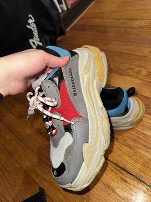 Size 7 Eu 40- Balenciaga Triple S Sneaker 2018 Blue Red