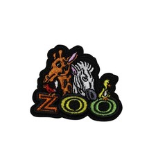 Zoo Embroidered Iron On Patch Boys Girls Kids 91-X