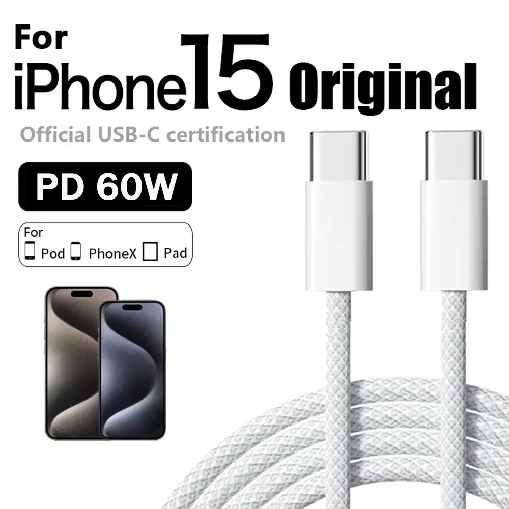 Cavo Iphone Usb C Cavo USB-C Intrecciato Per Samsung - Ricarica Rapida E Sincronizzazione Dati, 3/6/10 Piedi, Nylon Argentato Cavo Ricarica Rapida USB-C 10 Piedi - Foto 4