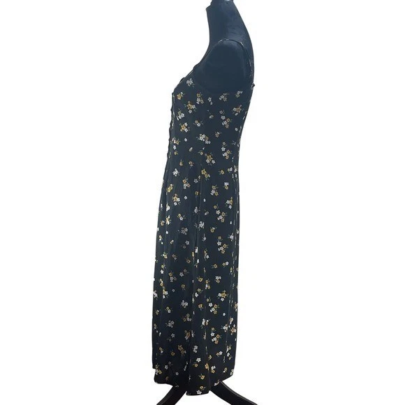 Superdry Vestido Midi Floral Vintage Para Mujer US 6 UK 10 EU 38 Negro Amarillo Foto 3 de 4