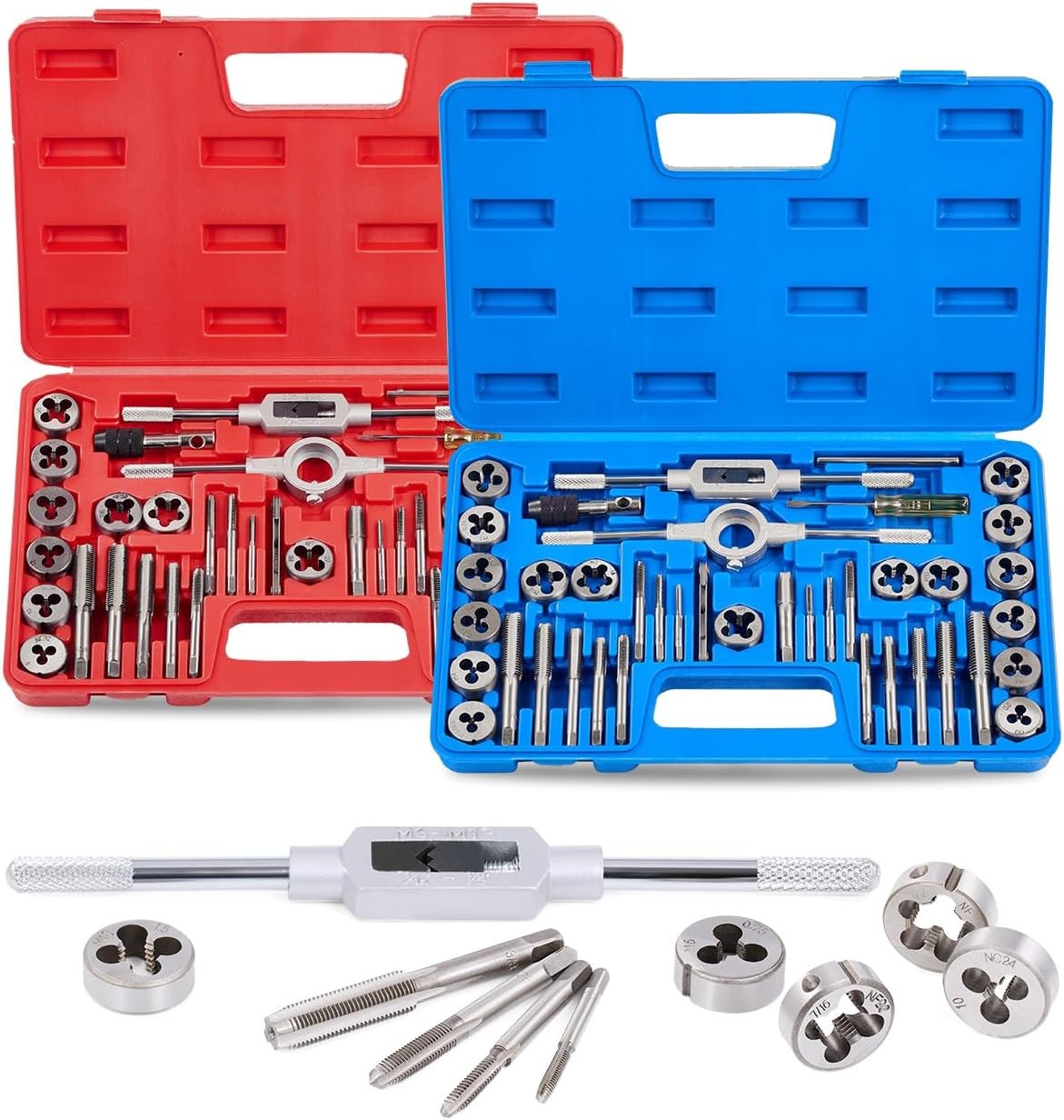 80pc Tap and Die Set in SAE and Metric Sizes, Metric & Standard Tap & Die Tools