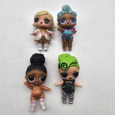 LOL Surprise Lils Dolls Lot Of 4 MGA 3 Inch Mini Tots Mixed Styles Hair Colors