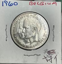 1960 Belgium 50 Francs Silver Coin Excellent Condition
