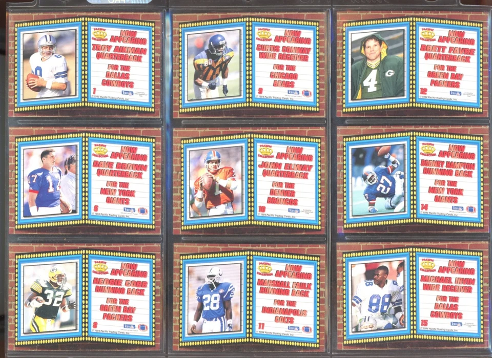 1994 Pacific Crown Football, Silver Prism Marquee Inserts 1 to 36, U-PICK, BB2 - Image 2 of 2