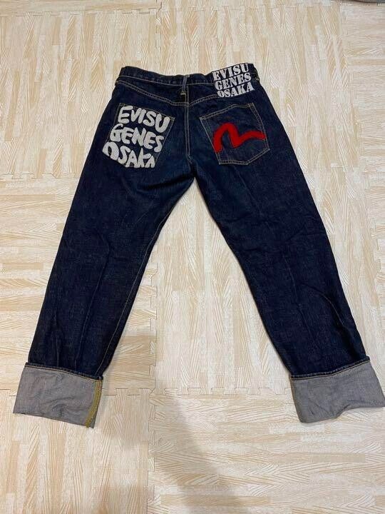 Evisu Straight Jeans Evisu Genes Osaka Size 32 - Japan Evisu Straight Jeans Evisu Genes Osaka Size 32 - Japan