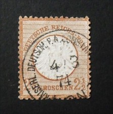 1872 Mi:140,-MiNr V 21a DP T&uuml;rkei Gro&szlig;er Schild 2 1/2 Gr. gestempelt gepr&uuml;ft