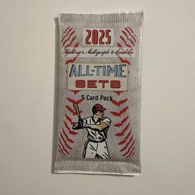 2025 HISTORIC AUTOGRAPHS ALL-TIME GREATS BASEBALL HOBBY PACK - 5 cards