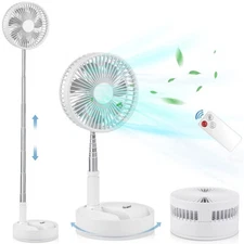 Portable Standing Fan USB Rechargeable Foldable Floor Fan with Remote Control