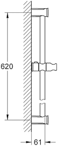 GROHE TEMPESTA® RUSTIC 24" SHOWER SLIDE BAR 27519000 - Picture 6 of 12