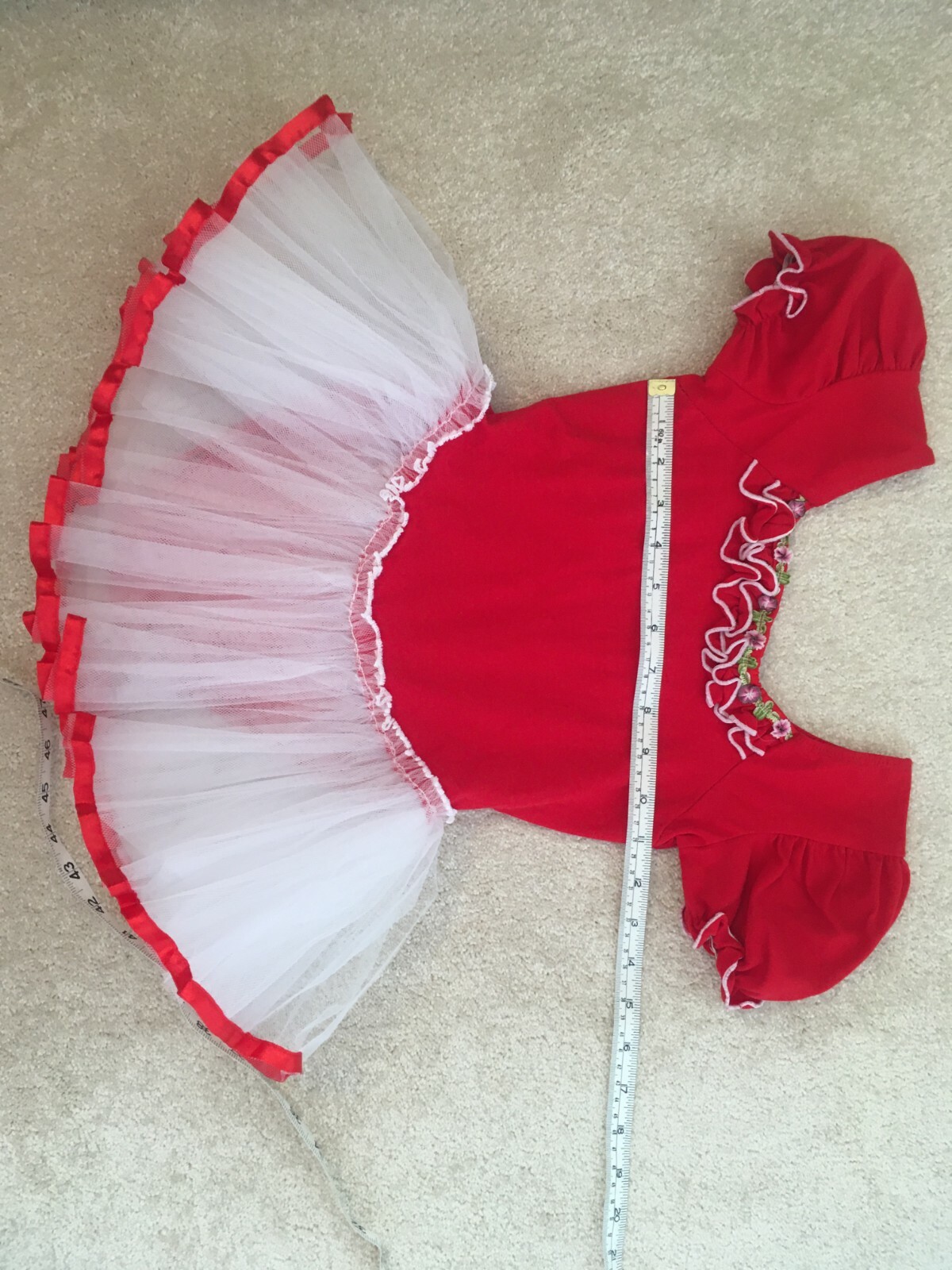 New Girls Ballet Dance Wear Performance Costume Red SkirtedLeotard White Tutu eBay