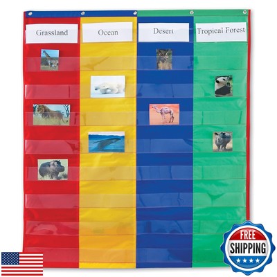 Learning Resources 2 And 4 Column Double-sided Pocket Chart, 30''L x 38''H, Cla