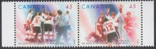 CANADA # 1660ii (1659, 1660) CANADA-RUSSIA HOCKEY SERIES OF THE CENTURY, MNH