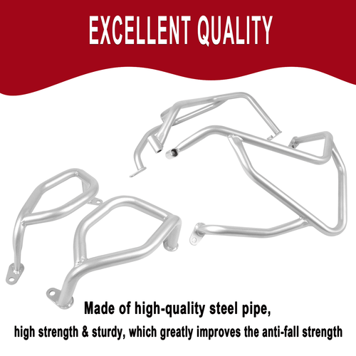 Highway Engine Guard Crash Bars For Honda CB500X CB400X 2019-2022 2020 Silver - Imagen 7 de 12