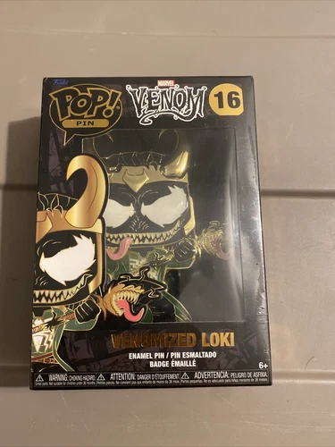 FUNKO POP MARVEL VENOMIZED LOKI #16 ENAMEL PIN GLOW IN DARK EYES NIB SEALED