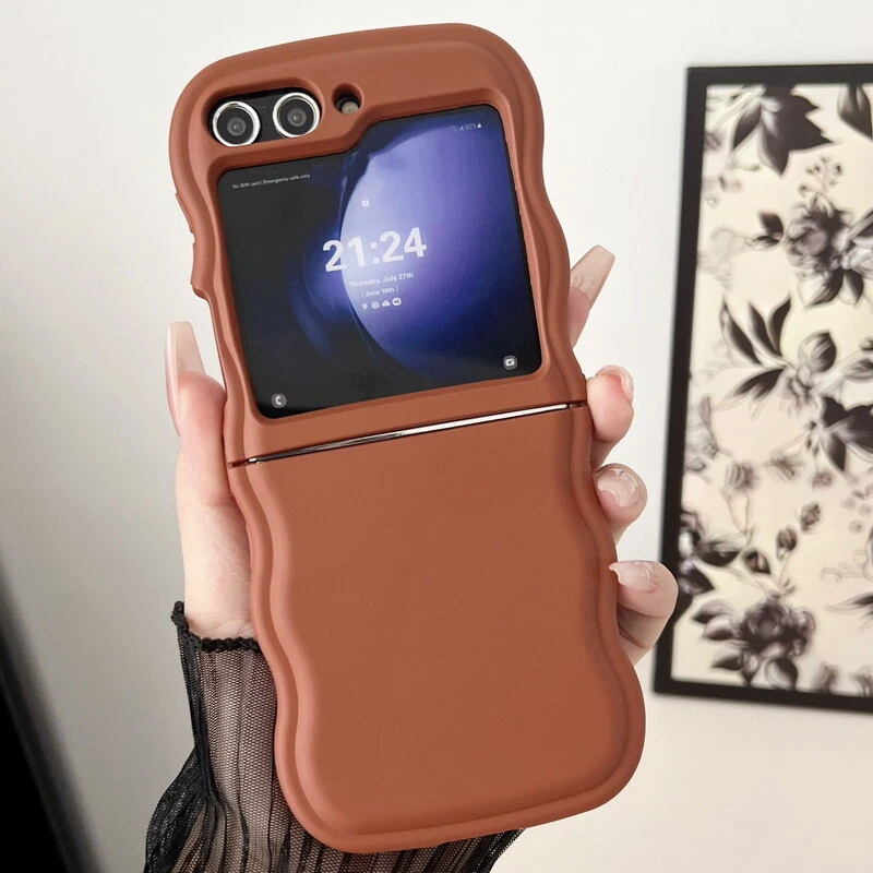 Phone Case For Samsung Galaxy Z Flip5 Flip4 Flip3 Wave Shockproof TPU Soft Cover