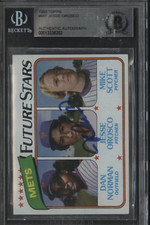 Jesse Orosco AUTO 1980 Topps #681 Baseball Card ROOKIE CARD METS BAS BGS