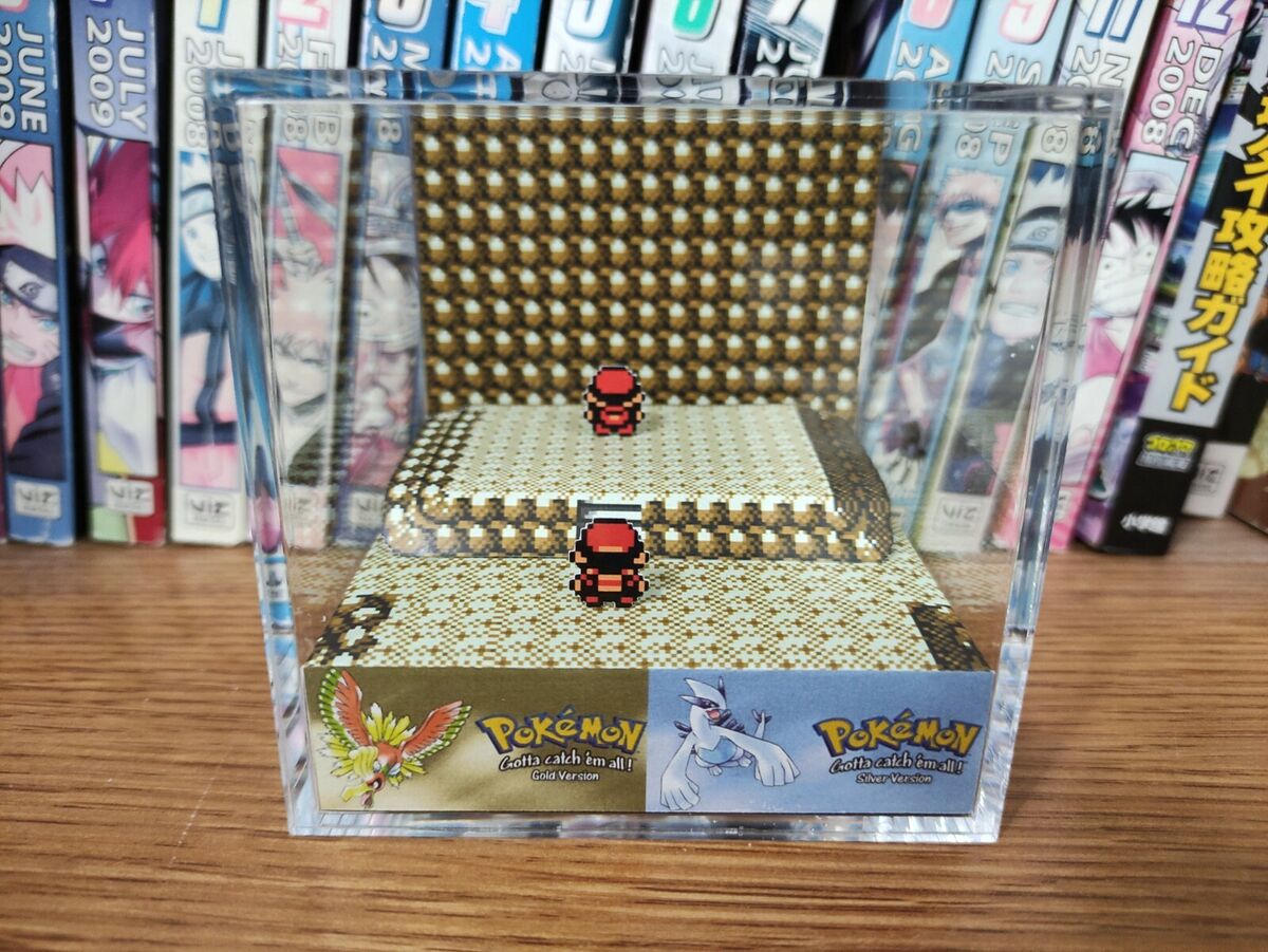 Pokemon Shiny Rayquaza Encounter Handmade Diorama - Gameboy Gaming Cube- Fanart