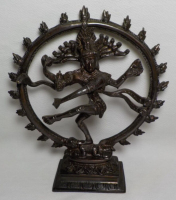 Hindu Goddess Shiva Nataraja  Dancing Statue VINTAGE BRONZE