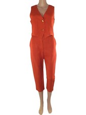 Trussardi Tailleur Da Donna Taglia S Sartoriale Completo 3 Pezzi Capri E Blusa