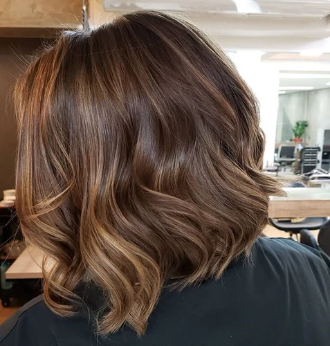 Karamellbraun mit blonden Highlights 100% Remy Echthaar Lace Front Perücke - Bild 1 von 4