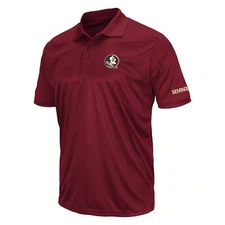 Colosseum Men's Florida State Seminoles Polyester Stance Polo Garnet Red 2XL