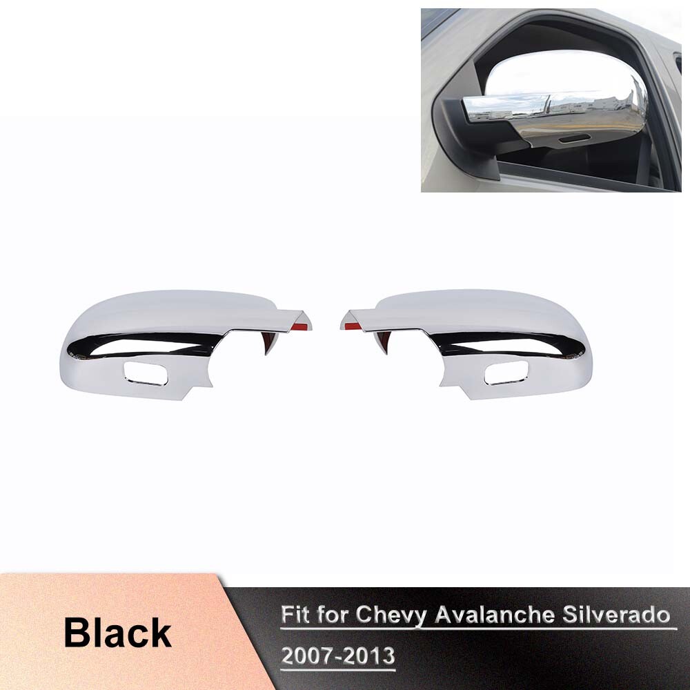 Chrome Full Rearview Mirror Cover for 2007-2013 Chevy Silverado GMC Sierra Yukon  