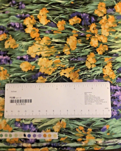 Meadowlands By Moda HTF Fields of Purple Yellow Wild Flowers  Quilt Fabric BTFQ - Picture 5 of 5