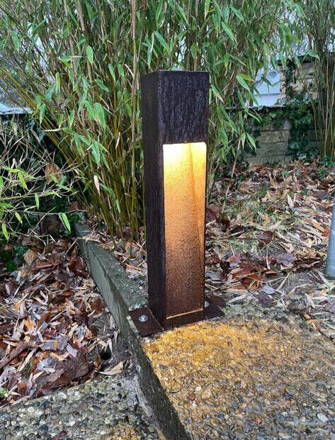 Wegbeleuchtung Außenleuchte rost Gartenbeleuchtung Garten Lampe 50cm Rostoptik