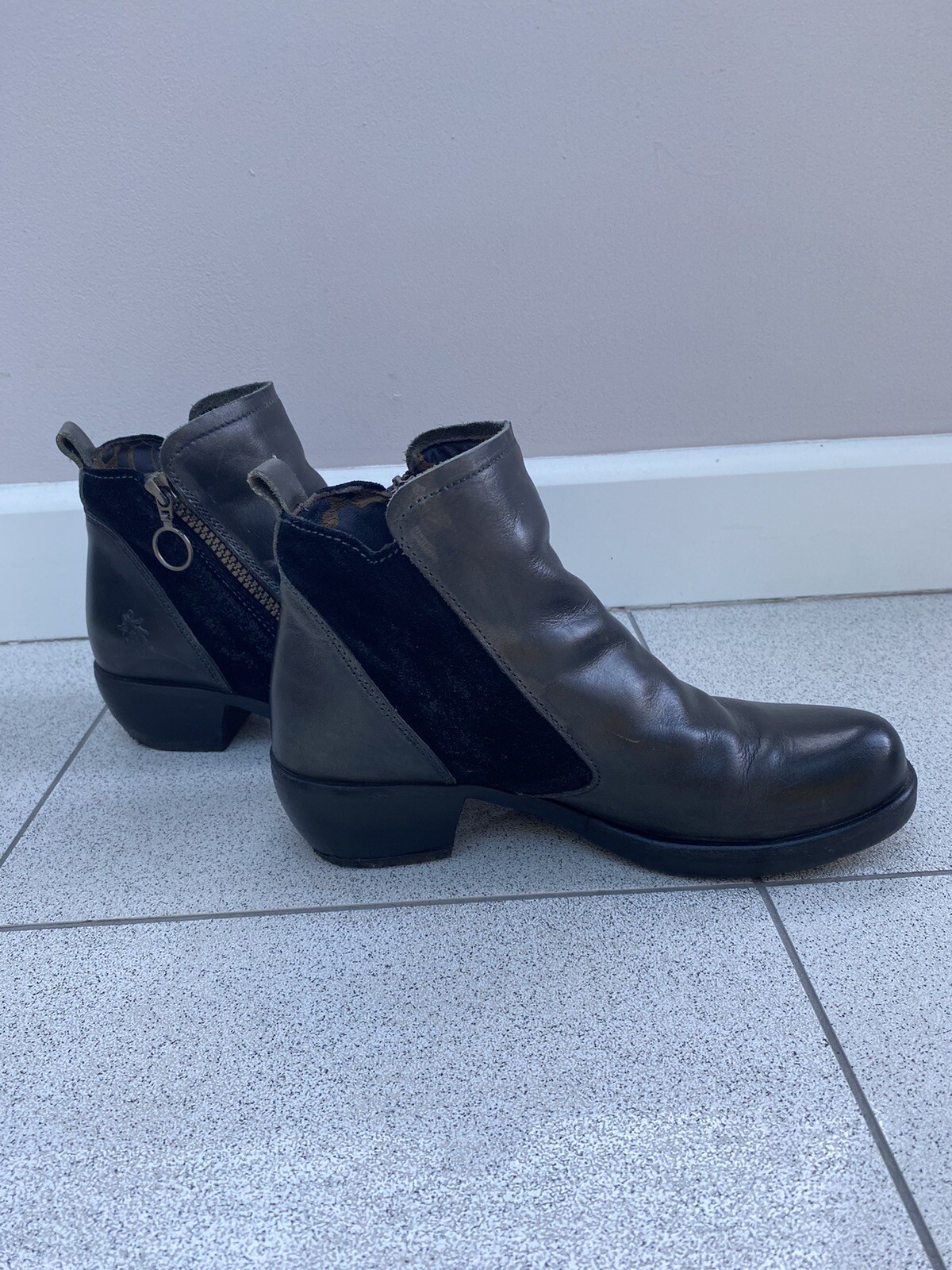 Fly London Ladies Black Ankle Boots Size 4 eBay