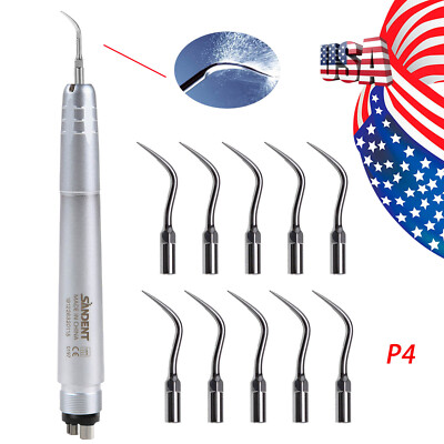 Dental Ultrasonic Air Perio Scaler Handpiece Scaling 4H / 10*Tips fit EMS CZR