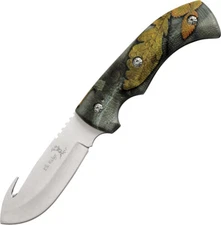 Elk Ridge Camo Gut Hook Hunter Fixed Hunting Knife Skinner Mossy 274FC