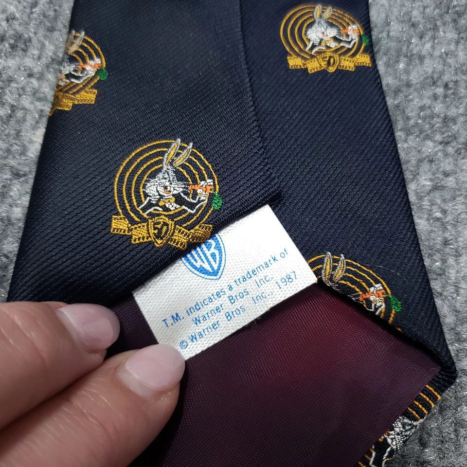 Corbata de Colección Bugs Bunny Warner Bros Para Hombre Azul Marino Looney Tunes Foto 4 de 4
