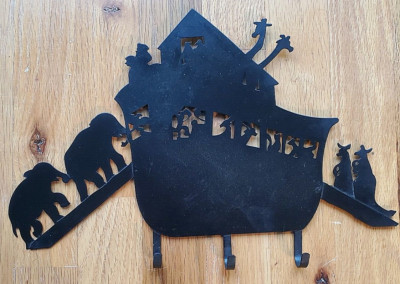 Noah s Ark Key Rack, Black Metal