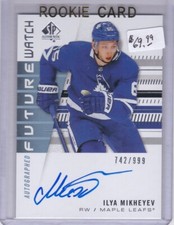 2019-20 Upper Deck Future Watch Auto Ilya Mikheyev Toronto Maple Leafs  #213
