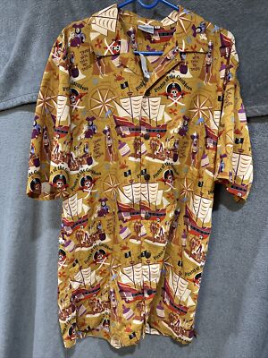 Disney D23 Expo 2017 Pirates of the Caribbean SHAG Scoundrels Camp Shirt Large
