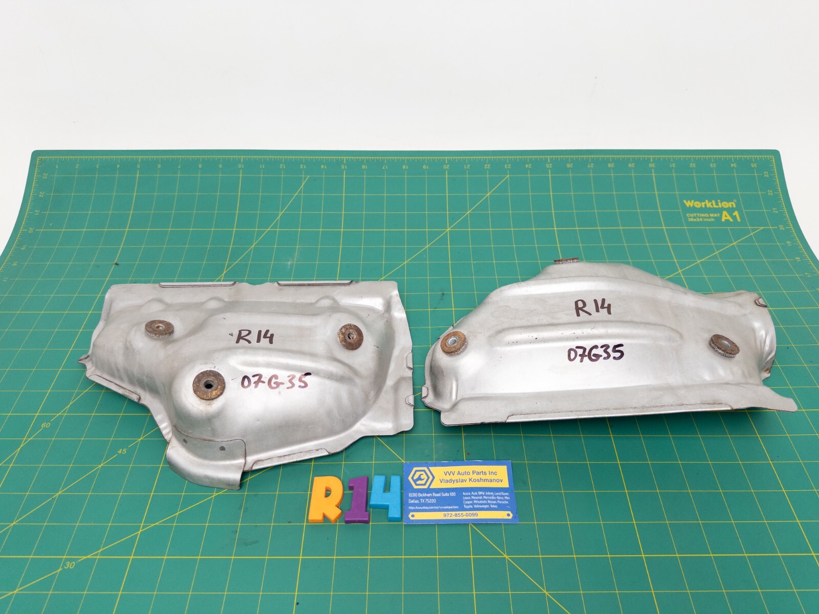 0713 INFINITI G35 G37 LEFT AND RIGHT UPPER EXHAUST MANIFOLD HEAT