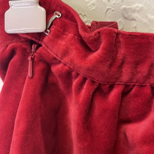 Children’s Place Red Velvet Black Velvet Ribbon Accents Boho FUN Skirt Size 8 - Picture 6 of 14