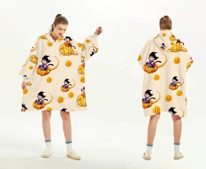 Dragon Ballz goku  Oversized Blanket Hoodie