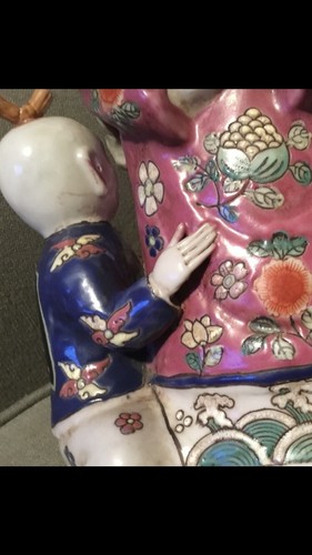 AUTHENTIC ANTIQUE CHINESE FAMILLE-ROSE PORCELAIN FIGURINE MAITLAND-SMITH WOW - Picture 2 of 12