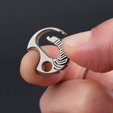 Mini Titanium Key Chain Carabiner Opener Outdoor Travel Size Hanging Buckle EDC