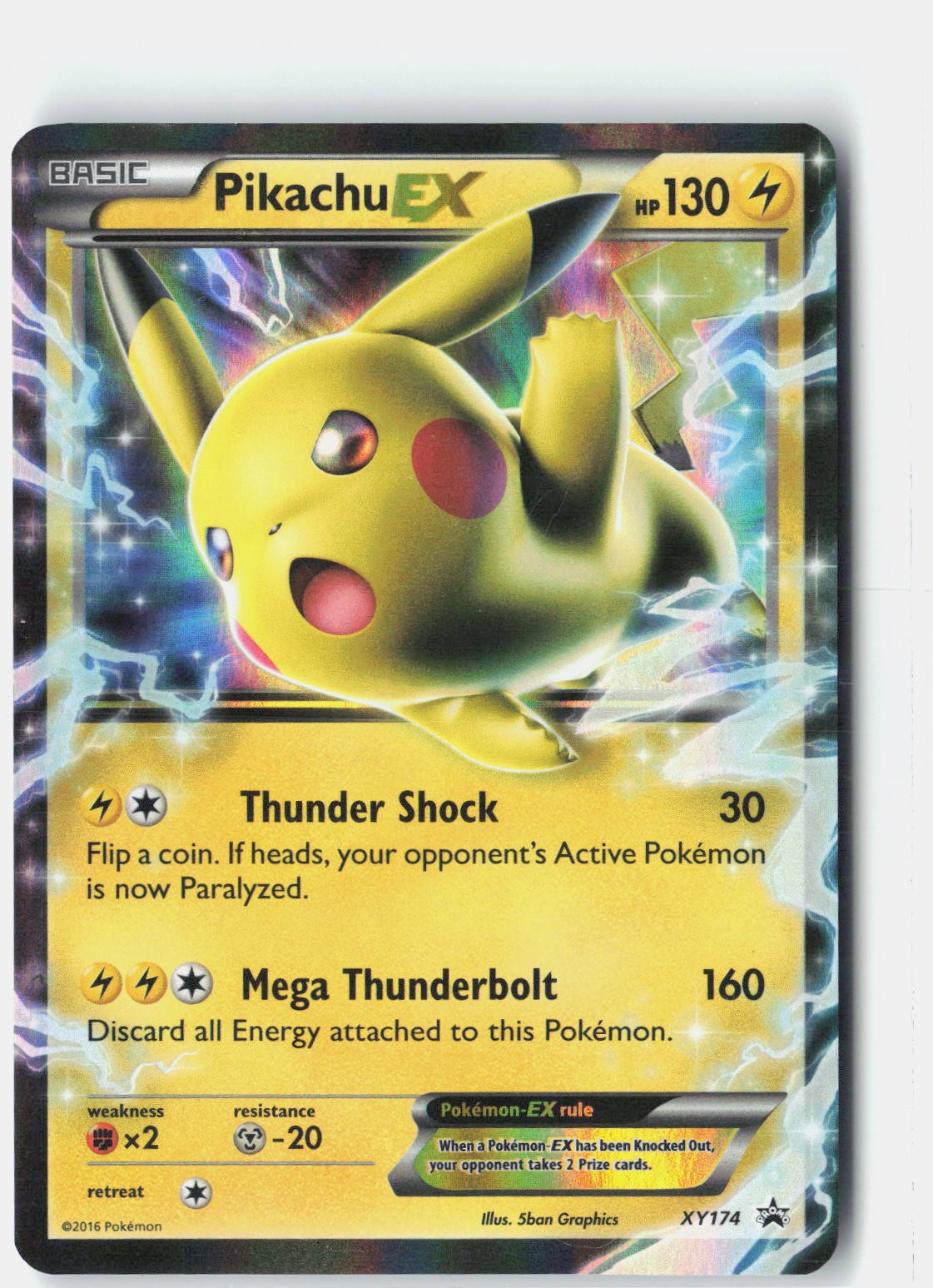 Pikachu EX - XY Promos XY174 Pokemon Card Holo LP