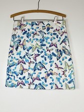NWT Talbots Butterfly Print Canvas Aline Skirt 2 Petite