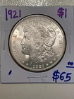 1921 $1 Morgan Dollar -FREE SHIPPING-
