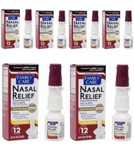 6 Pack - Family Care Decongestant Pump Mist Spray - 0.5fl oz Nasal Spray Relief
