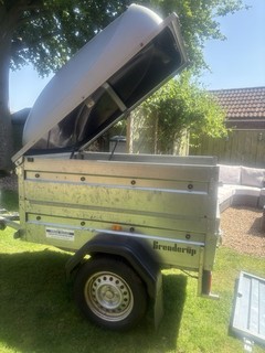 Brenderup 1150 Trailer extended sides lockable abs roof box