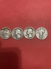 Washington Quarter 90% Silver Circulated Lot (4 Coins)